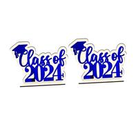 Zerodeko 2 Pezzi 2024 decorazione del cappello di laurea decorazioni festa diploma maturità accessori per feste Home decor decori di stagione grad mestiere tavolo di laurea carta decorare