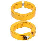 Zerodeko 2 Pezzi Anelli di Serraggio per Manubri Bici, Fascia di Bloccaggio per Impugnature Manubrio in Lega di Alluminio 8mm, Oro, per Evitare L’allentamento, per Bici da Strada e Altri