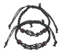 Zerodeko 2 Pezzi Bracciale Porta Pietre Intrecciato a Mano Regolabile | Cristalli e Pietre Levigate, Rete Elastica Leggera, per Progetti Fai da Te e Uscite Casual