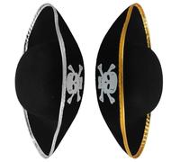 Zerodeko 2 Pezzi Cappello da Capitano Pirata in Stoffa Confortevole e Skin Friendly per Feste e Cosplay, Accessorio Costume Halloween e Carnevale