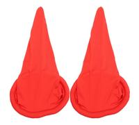 Zerodeko 2 Pezzi Cappello Gnomo Rosso in Poliestere Leggero e Versatile per Feste di Halloween e Natale Accessorio per Cosplay e Party