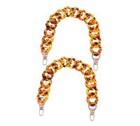 Zerodeko 2 Pezzi Catena per Borsa Leopardata in Acrilico Fatta Mano Tracolla Staccabile per Donna Accessorio Vintage per Borse e Pochette per Personalizzare e Cambiare Stile