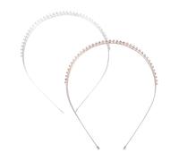 Zerodeko 2 pezzi Cerchietto Doppio Strass Elegante Accessorio Capelli Donna Raffinato per Feste e Cerimonie Design Delicato Confortevole e Skin-friendly per Party e Uso Quotidiano