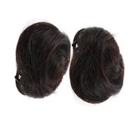 Zerodeko 2 pezzi Clip Chignon Finto per Donne Accessorio Capelli Voluminoso con Clip Artiglio Acconciatura Updo Leggera e Traspirante per Matrimonio Party e Cosplay Colori Marrone e Nero