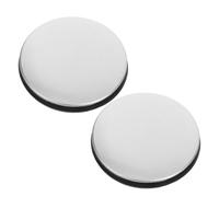 Zerodeko 2 Pezzi Copertura Dado Breve per Rubinetto Cucina per Foro Lavello Cucina in Acciaio Inossidabile e Pp, Facile da Installare e Previene Perdite Argento