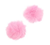 Zerodeko 2 Pezzi Copertura Microfono in Lana Artificiale Rosa Antispruzzo e Blocca Saliva Accessorio Pratico per Microfoni Professionali e Karaoke
