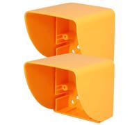 Zerodeko 2 Pezzi Copripresa da Esterno per Colonnina di Ricarica Gialla | Plastica, Foro Centrale da 20mm e Aperture Precise, Protezione Antipioggia per Presa e Spina