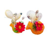 Zerodeko 2 Pezzi di Conchiglie Marine Decorazioni Zodiacali Decorazioni Costiere per La Stanza Ornamenti Unici di Conchiglie Animali dello Zodiaco Cinese Stile Casuale