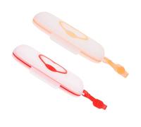 Zerodeko 2 pezzi Dispenser Salviettine Umidificate per Ragazzo Ragazza Custodia Portatile Ricaricabile con Coperchio Protettivo e Apertura per Viaggi e Uso Quotidiano Aperto
