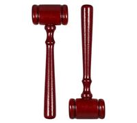 Zerodeko 2 pezzi Martelletto Giudice in Legno Massiccio per Costume e Giochi di Ruolo Accessorio Festa e Regalo per Avvocati Giudici Studenti di Legge Design Ergonomico e Artigianale
