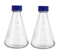 Zerodeko 2 pezzi Matracci Conici in Vetro da Laboratorio con Scala Graduata Solido per Misurazioni Accurate e Stabilità per Chimica Ricerca e Scienze della Vita