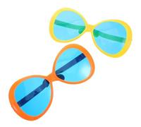 Zerodeko 2 Pezzi Occhiali Giganti Estivi 10 Pollici in Plastica Sottile Design Esagerato Stile Hawaiano Unico per Vacanze al Mare e Feste Divertenti