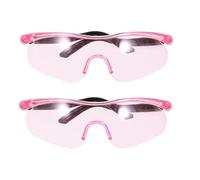 Zerodeko 2 Pezzi Occhiali Protettivi per Occhiali Sicurezza Outdoor Resistente per Laboratorio e Giochi Protezione Occhi Bambina e Montatura Plastica Rosa per Studio e Sport