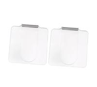Zerodeko 2 pezzi Palette Trucco Professionale Palette Cosmetiche Portatili in Acrilico Trasparente con Impugnatura Curva Ergonomica per Fondotinta Polveri Occhi e Correttori per Make Up e