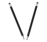 Zerodeko 2 Pezzi Penna e Precisione per Smartphone e Tablet Capacitiva Doppia Punta con Punta in Silicone Flessibile e Corpo in Metallo, Alta Sensibilità per Scrittura e Didattica Online