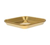 Zerodeko 2 Pezzi Piatti Quadrati Set in Acciaio Inossidabile Oro Vassoi Resistenti alla Deformazione per Uso Multifunzionale in Hotel e Ambienti Professionali