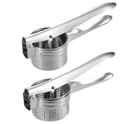 Zerodeko 2 pezzi Schiacciapatate e pressa, schiacciapatate manuale in acciaio inox