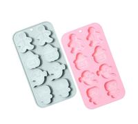 Zerodeko 2 Pezzi Stampi in Silicone e Facili da Sformare Forme di Scheletro, Zucca, Fantasma e Mummia Resistenti al Calore per Halloween per Dolci e Caramelle Fai da Te