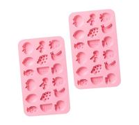 Zerodeko 2 pezzi Stampo Silicone per Dolci Fruttati per Fondant Cioccolato e Ghiaccioli Design per Speciali Colore Casuale Colore Casuale