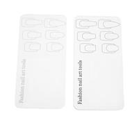 Zerodeko 2 Pezzi Tavolozza per Nail Art in Plastica con Zone Multiple per Miscelazione Colori, Portatile per Esercitazioni Unghie a Casa in Salone Professionale