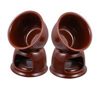 Zerodeko 2 pezzi Tazze in per Fonduta Pentola per Sciogliere Caramelle e Riscaldare Cioccolato per Formaggio e Salse Dolci Leggero e Portatile Ristoranti