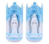 Zerodeko 2 porta acquasantiera da parete con statua della Vergine e fonte