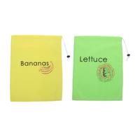Zerodeko 2 sacchetti riutilizzabili per conservare banane e lattuga.