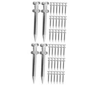 Zerodeko 2 Set Accessori A Punta di Piolo Pioli Aerante Giardinaggio Picchi di Sostituzione Dell'aeratore del Prato Scarpe Aeratore di Metallo Argento 20 Pezzi * 2