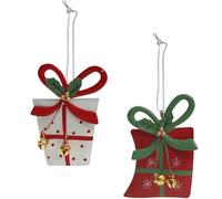 Zerodeko 2 Set Decorazioni Natalizie Decorazioni Cameretta Christmas Tree Decorations Ornamenti Natalizi in Argento Natale Ciondolo Natalizio dei Cartoni Animati Ferro Battuto 2 Pezzi*2