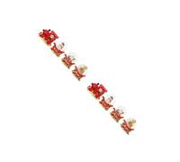 Zerodeko 2 Set Decorazioni Natalizie Luce della Lanterna di Natale Ornamenti da Scrivania Natalizi Treno da Collezione di Natale Lanterna LED con Globo di Neve Rosso Resina 4 Pezzi*2