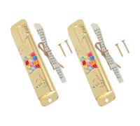 Zerodeko 2 Set Mezuzah Religiosa in Metallo Oro con Pergamena, Decorazione | Accessorio per Stipite, Lega di Zinco e Carta, Stile Elegante, Adatta a Casa e Famiglia Ebraica