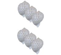 Zerodeko 2 Set Ornamenti di Conchiglie Conchiglia da Tavolo Arredamento Spiaggia Decorazioni Cameretta Home Decor Mestiere di Conchiglia per Il Paesaggio Conchiglia per Acquario 3 Pezzi * 2