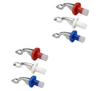 Zerodeko 2 Set Per Vino Silicone E Riutilizzabile Sigillatura Manuale Per E Bevande Rosso Blu Scuro Bianco 3 Pezzi*2