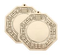 Zerodeko 2 specchi Bagua convessi in ottone, ornamento d'ingresso