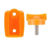 Zerodeko 2 supporti per spremiagrumi, supporto in plastica per pelapatate | Supporto di montaggio in plastica arancione con due fori, base di supporto per spremiagrumi e pelapatate da cucina.