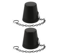 Zerodeko 2 Tappi spegnicandele con Catenella, Tappo per Torcia Tiki Vintage, per Lampada a Olio, Copri stoppino per Candela, Copri estintore per casa