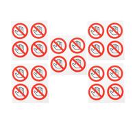 Zerodeko 20 Adesivi di Avvertimento di Sicurezza Non Toccare, Etichette Autoadesive in Vinile Resistente 25mm, Segnaletica per Macchinari Industriali e Laboratori, Prevenzione Infortuni