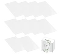 Zerodeko 20 Pezzi Cartelli Acrilico Trasparente per Segnaposto Matrimonio, Numeri da Tavolo Riutilizzabili Bordi Lisci per Ricevimenti e Feste, Supporti Vuoti Fai da Te per Decorazioni