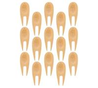 Zerodeko 20 Pezzi Forchetta Professionale per Zolle in Bamboo, Strumento di Riparazione Divot Compatto Foro Portachiavi, Accessorio da Golf Pratico per Green e Campo da Golf