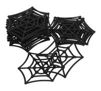 Zerodeko 20 Pezzi Ragnatela di Plastica Nera per Halloween, Decorazione Realistica per Feste e Escape Rooms, Accessorio Divertente per Atmosfera Spettrale