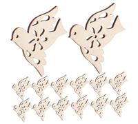 Zerodeko 20 Pezzi Sagome della Pace in Legno Beige per Pittura e Decorazioni Artigianali, Pezzi di Legno Creativi per Progetti di Fai da Te
