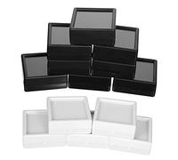 Zerodeko 20 Pezzi Scatole Gioielli Trasparenti Con Contenitori Distintivi All' Cm Display Quadrato Nero Chiaro Festival Pietre Preziose Spugna Gemma Gioielli Gemme Ing