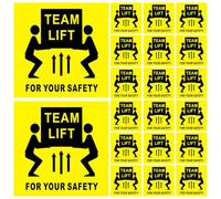 Zerodeko 200 pezzi Adesivi Team Lift Avvertenza per Oggetti Pesanti Etichette Autoadesive Sicurezza per Spedizioni e Industria Segnale Avviso Sovraccarico per Sollevamento in Squadra