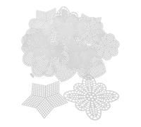 Zerodeko 25 Fogli Rete Plastica per Ricamo Punto Croce Fai da Te Cuori Stelle Farfalle Petali 8,5 Cm per Artigianato Creativo e Decorazioni Casa