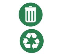 Zerodeko 2pezzi Adesivi Autoadesivi per Bidoni Raccolta Differenziata Etichette Pvc Resistenti all Acqua e Usura Decorazioni per Contenitori Rifiuti per Uso Pratico e Duraturo