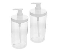 Zerodeko 2pezzi Dispenser da Viaggio Pompa Contenitori in Plastica da Apertura Larga per Articoli da Toeletta Erogatori di Perdite per Shampoo e Balsamo