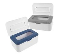 Zerodeko 2pezzi Scatola Dispenser Salviette Umidificate Distributore Contenitore Portatile Per Fazzoletti Da Viaggio Per Passeggini e Culle Capacità Per Genitori