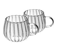 Zerodeko 2pezzi Tazza Trasparente Da Elegante e Pratica Per Caffè e Colazione Bicchiere Versatile Per Bevande e Presentazioni Gourmet
