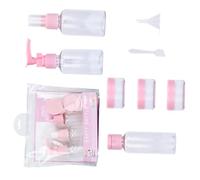Zerodeko 2sets Contenitori Liquidi Viaggi Flaconi Pompa Spray Dispenser Riutilizzabili Trasparenti Bottiglie Shampoo Balsamo Lozione Crema Viaggio Aeroporto Bagaglio