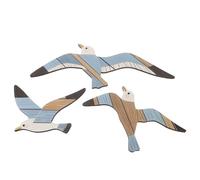 Zerodeko 3 Pezzi Decorazione da Parete con Marittimo, Stile Costiero | Tre Pezzi, Effetto Color Block e Finitura Vivace, per Pareti Interne e Galleria Costiera